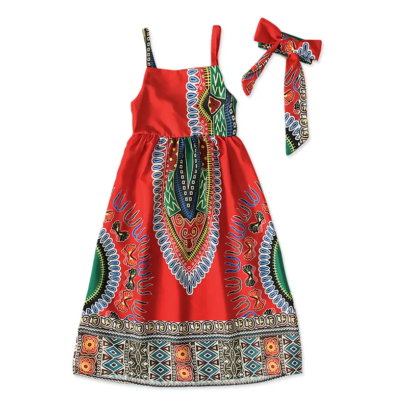 Wholesales Summer Backless 2 ~ 5 Years Old Girls afrikanischen kleid New African Children Print Dresses