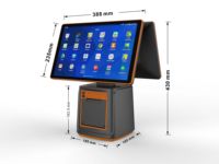Sistema POS LIVERDOL con Pantalla Táctil de 15.6 Pulgadas, Resolución 1080p, Impresora Térmica Integrada de 80 mm, Bluetooth 5.2, Caja Registradora con Windows para