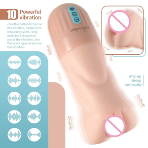 Hai Guan Kunstmatige <span class=keywords><strong>Vagina</strong></span> Met Zuigen & Vibratie Masturbatie Seksspeeltjes Voor Mannelijke Pussy Stroker Automatische Masturbator Voor Mannen