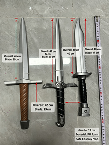 Épée courte en mousse PU, unisexe/adaptée aux 14 ans et plus, jouet de jeu de rôle de chevalier médiéval fantastique - Product Image 6