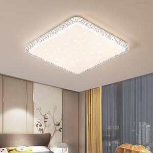 Lámpara de Techo Inteligente LED de Cristal Moderna con Control Remoto, Construcción Metálica, Alimentación de CA para Dormitorio, Hogar y Pasillo - Product Image 3