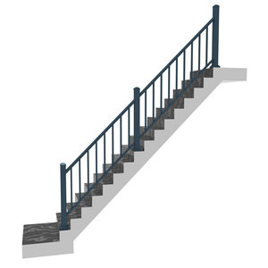 Profils de main courante en aluminium série 6000 6063 T5 anodisés et thermolaqués pour la sécurité des escaliers et des balcons - Product Image 5