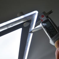 Boîte à lumière LED ultra-mince en cristal A3 pour bureau CF1A - Tableau de menu de restaurant, affiche publicitaire, changement facile des images, certifié CE