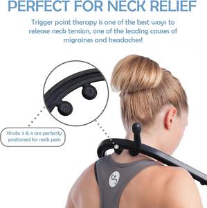 Massageador Manual Body <span class=keywords><strong>Back</strong></span> <span class=keywords><strong>Buddy</strong></span> Clássico Fabricado na China, Ferramenta de Ponto de Acupuntura para Alívio da Dor em Todo o Corpo, Duplo para Ombros e Pescoço - Product Image 5