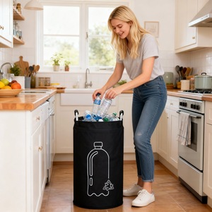 New Cross-Biên Giới <span class=keywords><strong>Amazon</strong></span> Có Thể Gập Lại Nhôm Cầm Tay Giặt <span class=keywords><strong>Hamper</strong></span>-Quần Áo Không Thấm Nước Giỏ Cho Chai/Cola Có Thể Lưu Trữ - Product Image 2