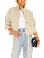 Vente en gros de veste en jean en coton à la mode personnalisée pour femmes veste en jean surdimensionnée délavée bleu sexy pour femmes
