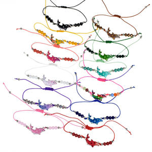 Braccialetto intrecciato di fascini animali della <span class=keywords><strong>tartaruga</strong></span> della boemia 12 pz/set per i gioielli della cavigliera di Yoga della catena della corda regolabile del branello di cristallo del bambino delle donne - Product Image 2