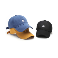 Chapeaux de papa en coton non traités, broderie de coton 6 panneaux à bord incurvé, profil basse, personnalisés