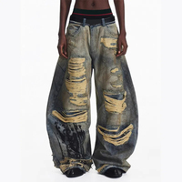 Jeans personnalisés pour hommes, effet délavé, fabricant de jeans de qualité supérieure, mise sur les designs complexes, jeans streetwear