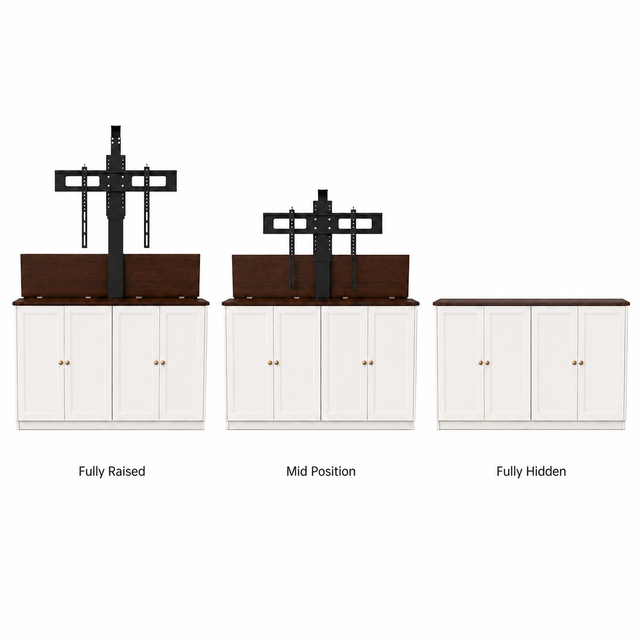 Customized Motorized TV Lift Mount Bed 32"-75" TVs Electric TV Lift Mechanism Wireless RF Remote Control Hidden Cabinet MAX VESA