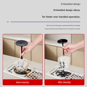 Rince-verre automatique moderne en acier inoxydable écologique avec égouttoir pour accessoires de bar, idéal pour les cafés - Product Image 6