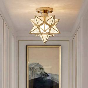 Moderne E27 Decken leuchte Korridor Restaurant Indoor Foyer Gang Balkon Metall basis Gold Leuchte - Product Image 4