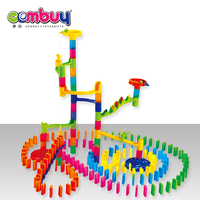 Blocs de construction en plastique non toxiques pour la sécurité des pistes de course en marbre Domino, jouets éducatifs DIY 3D, développement de l'intelligence