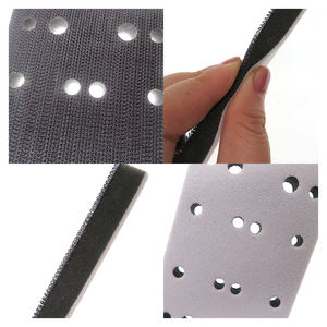 80*130MM 16 agujeros 10mm de espesor gancho y bucle cojín suave sin <span class=keywords><strong>polvo</strong></span> almohadilla de interfaz de esponja para lijadora herramientas abrasivas pulido - Product Image 4