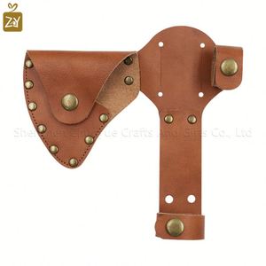 Funda de Cuero Genuino para Hacha, Funda Resistente con Cierre de Broche Metálico, Funda para Herramientas de Jardinería - Product Image 2