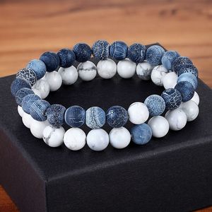 Hot 2 pz/set 7 stile di pietra naturale Yoga braccialetto di perline di moda gioielli bracciali e braccialetti da uomo grande regalo ciondolo gioielli amici - Product Image 5