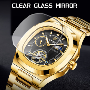 <span class=keywords><strong>Montre</strong></span> automatique de luxe LIGE LG6821 avec logo personnalisé, squelette 3D en or, cadran ajouré, <span class=keywords><strong>montre</strong></span>-bracelet pour homme, tourbillon lumineux, <span class=keywords><strong>Montre</strong></span> Homme - Product Image 2