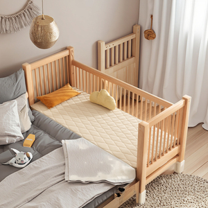 Cuna de Madera Multifuncional 6 en 1 de Alta Calidad, Moderna, para Bebés, <span class=keywords><strong>Muebles</strong></span> Infantiles, Cama Infantil Cómoda con Colchón - Product Image 1