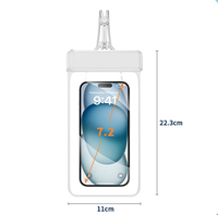 Pochette étanche universelle IPX8 flottante pour téléphone avec écran tactile transparent, idéale pour la natation et la plage, compatible iPhone et Samsung