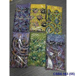 Nouvelle Arrivée du Fabricant : Tissu <span class=keywords><strong>Africain</strong></span> Ankara à Paillettes 3D, Motif Batik, 5 Yards, pour Rideaux et Chemises Garçons - Product Image 6