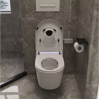 Nouvelle conception de WC mural intelligent avec bidet intégré, siège chauffant et télécommande