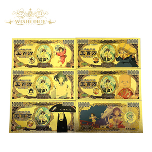 5 Models Japanese <strong>Spirited</strong> Away Anime Banknotes in 24K Gold Plated for Business Gifts - Product Image 1