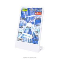 Boîte lumineuse publicitaire LED rechargeable en forme de L A5 Kejea pour restaurant, bar, café, support d'affichage de menu de table
