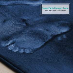 Tapis de salle de bain en mousse à mémoire de forme super doux, absorbant et sans poussière, antidérapant, pour douche et baignoire - Product Image 5