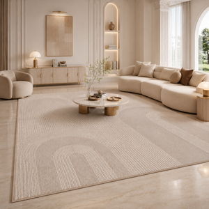 <span class=keywords><strong>Tapis</strong></span> de salon moderne fait main en composite, 10 mm d'épaisseur, rectangulaire, <span class=keywords><strong>beige</strong></span>, géométrique, antidérapant, adapté aux animaux domestiques - Product Image 4