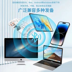 Souris transparente sans fil, Bluetooth 2.4G, double mode, 1600Dpi, silencieuse, pour téléphone portable, Apple, Xiaomi, petit design ergonomique - Product Image 2