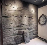 Mousse de PU polyuréthane pierre grande dalle légère facile à installer fausse pierre artificielle panneau mural en pierre de PU pour le salon