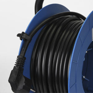 <span class=keywords><strong>Enrouleur</strong></span> de câble d'extension SFE personnalisé avec protection contre les fuites pour appareils électroménagers, 30 m, prise mâle BS, prise femelle IEC, câble d'extension d'alimentation - Product Image 2