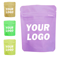 Sachets Doypack Personnalisables en Mylar avec Intérieur en Feuille Métallisée, Finition Mate, Fermeture Zippée Standard Refermable, Emballage Alimentaire Haute Barrière