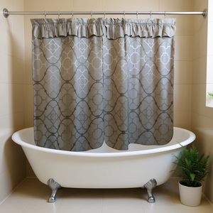 Cortina de Ducha Jacquard de 130 cm de Alto x 170 cm de Ancho, Tela con Impresión Digital para Baño - Product Image 2