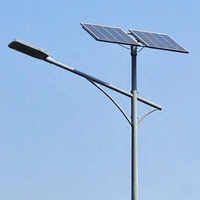 Personalizado Solar Powered Street Steel Lighting Pole Lamp Pole Outdoor