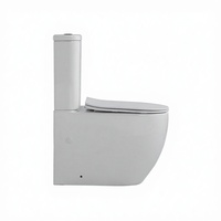 Ensemble WC complet moderne en céramique, à double chasse, populaire en Europe, avec bidet intégré, à poser au sol, dos au mur