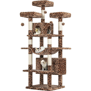 Árbol rascador XXL de madera maciza negra para <span class=keywords><strong>gatos</strong></span> Maine Coon, diseño Kawaii con cómoda plataforma de felpa y sisal resistente - Product Image 1