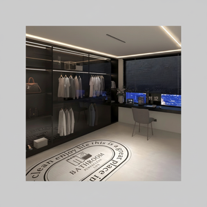 Meubles de chambre à coucher en MDF Armoire moderne en bois Armoire de rangement pour vêtements Armoire de coiffeuse - Product Image 1