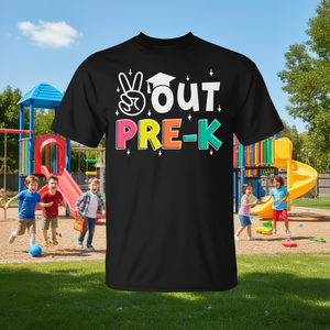 T-shirt pour étudiants de la maternelle Peace Out, dernier jour d'école - Product Image 3