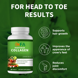 Comprimés de collagène végétarien à marque privée 100 % naturels à base de plantes pour augmenter la flexibilité, favoriser le sommeil et soutenir l'immunité chez l'adulte - Product Image 5