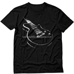 Mes Summer Men Wholesale Best Quality Vintage Custom <strong>Guitar</strong> Knitted 100% Cotton Anti-Wrinkle <strong>Tshirt</strong> for Men - Product Image 1