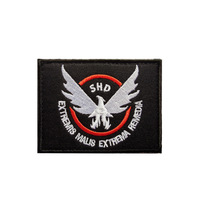 Badge Velcro brodé Phoenix Extreme Remedies avec bordure rouge pour sacs à dos et vêtements - Vente en gros