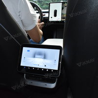 Panel de CA Estéreo Android para Tesla Modelo 1, Modelo 3, Modelo Y, X, S, Sistema de Entretenimiento Multimedia para Asientos Traseros con Pantalla IPS QLED