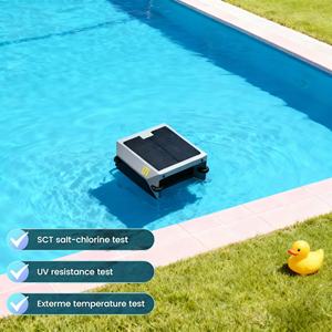 Hysheen X2 Compact Solar Pool Cleaning <b>Robot</b> - 12H Runtime, 3 Modes, Intelligent Navigation & Obstacle Avoidance Pool Skimmer - Product Image 5
