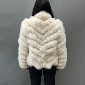 Vente flash - Veste en fourrure de renard véritable réversible pour femme, Casaco De Pele du Brésil, à bouton unique, fourrure moelleuse - Product Image 3