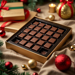 Cá nhân sang trọng nhỏ sô cô la Hộp Quà Tặng biểu tượng tùy chỉnh tráng Thẻ trắng bìa cứng nhắc Hộp bạc vàng lá dập - Product Image 6