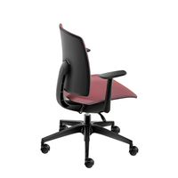 Chaise de bureau ergonomique en maille OMNI avec accoudoirs fixes pour espaces de coworking, zones de réception, chaise d'ordinateur facile à déplacer, structure en nylon
