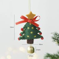 Décorations de Noël en feutre, ornements faits main en laine en forme d'homme en pain d'épices, décorations de maison pour les fêtes