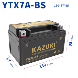 Batería de plomo-ácido sellada de 12V <span class=keywords><strong>YTX7A</strong></span>-<span class=keywords><strong>BS</strong></span> a <span class=keywords><strong>precio</strong></span> de fábrica para arranque, mantenimiento y reemplazo de motocicletas de montaña de dos ruedas. - Product Image 1