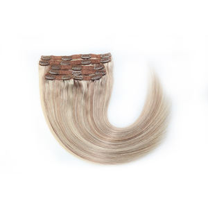 Extensiones de Cabello <span class=keywords><strong>Yamei</strong></span> con Clip, 100% Cabello Humano Remy Indio, 100g/paquete con Trama a Máquina para Todos los Colores - Product Image 2